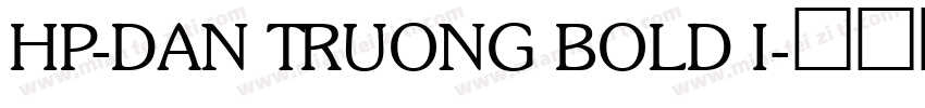 HP-Dan Truong Bold I字体转换